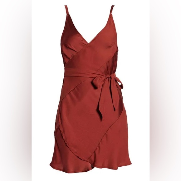 Free People Silky Slip Dress (Like Me or Love Me) in Cowboy Red - Picture 2 of 3